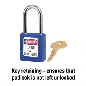 img 1 attached to Замок безопасности Tagout Master Lock 410BLU Lockout с ключом