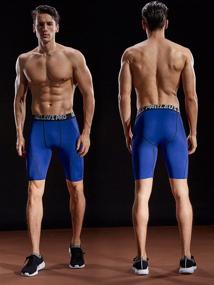 img 3 attached to 🩳 Stay Supported and Comfortable: Neleus Men's Compression Shorts Pack of 3