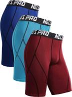 🩳 stay supported and comfortable: neleus men's compression shorts pack of 3 логотип