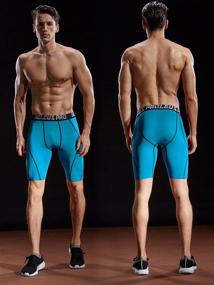 img 1 attached to 🩳 Stay Supported and Comfortable: Neleus Men's Compression Shorts Pack of 3