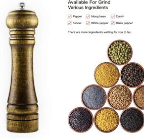 img 3 attached to 🌶️ 8-inch Hand Operated Portable DIGITBLUE Wood Pepper Grinder Capstan Mill with Strong Adjustable Coarseness, Ceramic Rotor