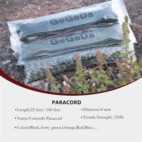 img 3 attached to 🏕️ GeGeDa Paracord 9-Core 550 Parachute Cord: Premium 100FT Camping Rope