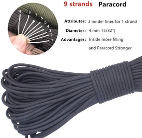 img 2 attached to 🏕️ GeGeDa Paracord 9-Core 550 Parachute Cord: Premium 100FT Camping Rope