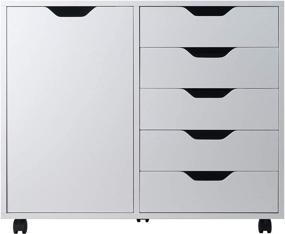 img 3 attached to 🔳 Stylish and Versatile Winsome Wood Halifax Storage/Organization Solution in White