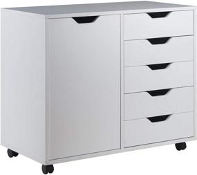 img 4 attached to 🔳 Stylish and Versatile Winsome Wood Halifax Storage/Organization Solution in White