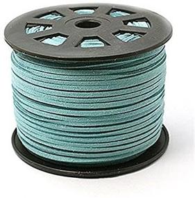 img 4 attached to 🔷 Dark Turquoise Suede Cord Leather Lace for Jewelry Making - BeadsTreasure, 20 Feet, 3x1.5 mm