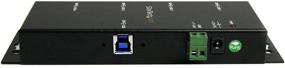 img 2 attached to 🖥️ StarTech.com Промышленный USB-хаб с защитой от ЭСД - соответствует требованиям TAA - 4-портовый USB 3.0 хаб - металлический монтажный USB-хаб (ST4300USBM), черный