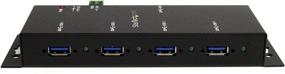 img 1 attached to 🖥️ StarTech.com Industrial USB Expansion Hub with ESD Protection - TAA Compliant - 4-Port USB 3.0 Hub - Metal Mountable USB Hub (ST4300USBM), Black