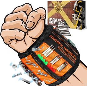 img 4 attached to Ultimate Tool Gifts for Men: Magnetic Wristband & Tool Belt Stocking Stuffers - Perfect for Dad, Husband, DIY Enthusiasts - Christmas & Birthday Gift Ideas!