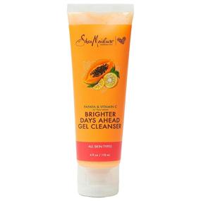 img 4 attached to SheaMoisture Papaya and Vitamin C Gel Cleanser – 4 oz - For Dull, Uneven Skin Tone - Face Cleanser for Uneven Skin Tone