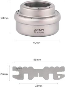 img 1 attached to Lixada Titanium Alcohol Stove & Rack Combo Set: Ultralight Mini Portable Stove & Support Stand