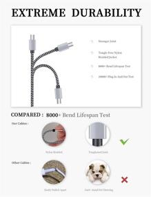 img 2 attached to 🔌 Кабель зарядки Micro USB высокого качества: Teeind V8-0011 5 штук (6.6 футов/2 метра), плетеный нейлоновый шнур для зарядки Samsung Galaxy J7 S7 J3 S6 Edge и других устройств - Закажите сейчас!