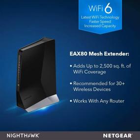 img 3 attached to 📶 NETGEAR Nighthawk EAX80 Wi-Fi 6 Mesh Extender - Extend Coverage to 2,500 sq. ft. and Connect 30+ Devices with AX6000 Dual-Band Signal Booster & Repeater for Impressive Speeds up to 6Gbps, Featuring Smart Roaming