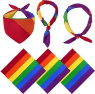 🌈 uratot rainbow striped bandanas handkerchiefs logo