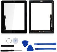 🔧 enhance your ipad 4 with tongyin touch screen and home button replacement kit - professional tools & adhesive included (black) logo