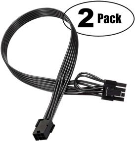 img 3 attached to 💡 TeamProfitcom PCIe 6 Pin Female to PCIe 8(6+2) Pin Male Power Cable Adapter - PCI Express Power Extension Cable, 13 Inches, 2 Pack