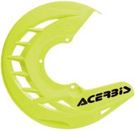 acerbis x-brake front disc cover (flo-yellow) for 02-16 honda crf450r logo