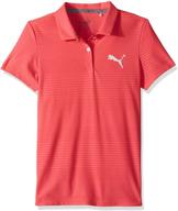 👚 puma golf 2018 teen-girl's pounce aston polo shirt logo