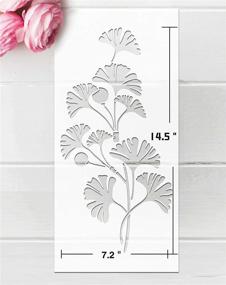 img 3 attached to 🌿 Green Leaf Painting Wall Stencil (3 Pack) by GSS Designs - Reusable Stencils for Painting on Walls, Canvas, Furniture, and more - Includes Plants Stencils for Artwork Painting - Size 8x17 Inch (SL-080)