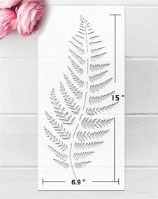 img 1 attached to 🌿 Green Leaf Painting Wall Stencil (3 Pack) by GSS Designs - Reusable Stencils for Painting on Walls, Canvas, Furniture, and more - Includes Plants Stencils for Artwork Painting - Size 8x17 Inch (SL-080)