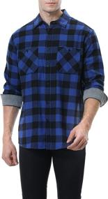 img 1 attached to FANCIER Button Down Regular Flannel WhiteBuffalo Outdoor Recreation for Outdoor Clothing