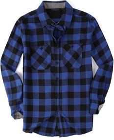 img 4 attached to FANCIER Button Down Regular Flannel WhiteBuffalo Outdoor Recreation for Outdoor Clothing