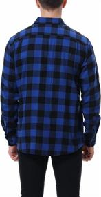img 2 attached to FANCIER Button Down Regular Flannel WhiteBuffalo Outdoor Recreation for Outdoor Clothing