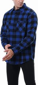 img 3 attached to FANCIER Button Down Regular Flannel WhiteBuffalo Outdoor Recreation for Outdoor Clothing
