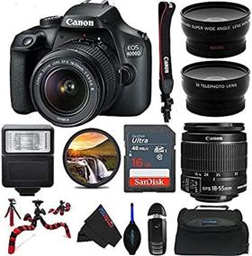 img 1 attached to 📸 Canon EOS 4000D DSLR Camera with 18-55mm f/3.5-5.6 III Lens - Pixi Advanced Bundle (International Version) - Ultimate Photography Package