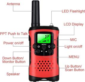 img 1 attached to 📻 Long Range Handheld Walkie Talkies for Kids and Adults - 22 Channels, LCD Flashlight, 3-Mile Range, Adventure Toy for Boys and Girls - Outdoor 2 Way Radios