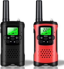 img 4 attached to 📻 Long Range Handheld Walkie Talkies for Kids and Adults - 22 Channels, LCD Flashlight, 3-Mile Range, Adventure Toy for Boys and Girls - Outdoor 2 Way Radios