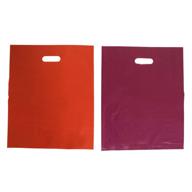 🛍️ set of 110 pink & purple recyclable plastic shopping bags by the lakshmi company, sized 12” x 15” - enhance your brand with remarkable grocery plastic bags logo