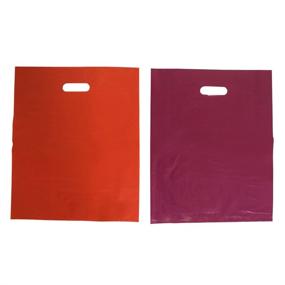 img 4 attached to 🛍️ Set of 110 Pink & Purple Recyclable Plastic Shopping Bags by The Lakshmi Company, Sized 12” x 15” - Enhance Your Brand with Remarkable Grocery Plastic Bags