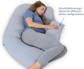 img 2 attached to 🤰 Grey U-Shape Full Body Pregnancy Pillow by PharMeDoc - Maternity Support for Back, Hips, Legs, and Belly of Pregnant Women