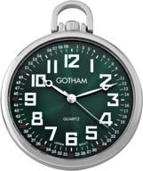 ⌚ gwc15027sg gotham silver tone railroad quartz watch logo