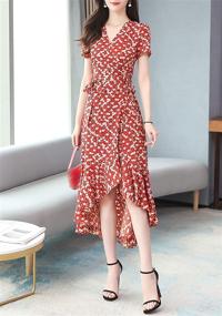 img 1 attached to 👗 Elegant Baroque Women's Clothing and Dresses: V-Neck Sundress for Women