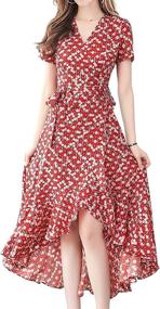 img 4 attached to 👗 Elegant Baroque Women's Clothing and Dresses: V-Neck Sundress for Women