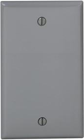 img 1 attached to 🔳 Gray Leviton 80714-GY 1-Gang No Device Blank Wallplate, Standard Size, Thermoplastic Nylon Material, Box Mountable