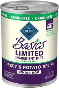 img 3 attached to 🦃 Blue Buffalo Basics Grain Free Turkey Senior Wet Dog Food - Limited Ingredient Diet, Natural 12.5-oz cans (Pack of 12)