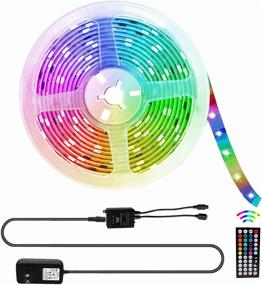 img 4 attached to 🔊 10М/32.8фт Светодиодная лента Binval RGB с управлением по Bluetooth в режиме синхронизации с музыкой, цветные лампы SMD5050 для телевизора, спальни, бара, вечеринки и декорирования дома.