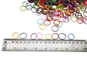 img 3 attached to 💫 1000-Pack of Multicolored Mini Rubber Bands – Soft Elastic Bands for Kids Hair, Braids Hairstyles, and Weddings