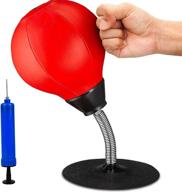 💥 desktop punching bag: мини боксерский мешок с подставкой для детей и взрослых - боксерский мешок для снятия стресса, устойчивый с помощью присоски и наполненный кожей логотип