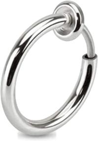 img 1 attached to 🥠 Rhodium Plated Brass Tragus Spring Fake Septum Ring - Individually Sold by Body Accentz (HO2774)