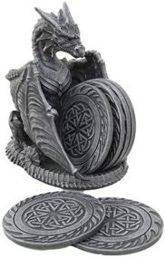 img 4 attached to 🐉 Elegant Dragon Sculpture Coasters with Artistic Finish