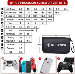 img 3 attached to 🛠️ SHARDEN Electronics Repair Tool Kit: 56 in 1 Precision Screwdriver Set for PS4, Xbox One, Nintendo, Game Controller, Computer, Laptop, PC, iPhone, Cellphone, Tablet, Switch Lite, Joycon, NES, N64