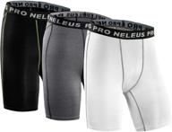 neleus compression short black white outdoor recreation in climbing logo