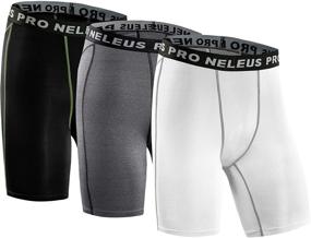 img 4 attached to Neleus Compression Short Black White Outdoor Recreation in Climbing