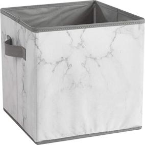 img 1 attached to 🗃️ Stylish Urban Shop Marble Storage Cubes, Set of 4, Grey/White: Organize your Space with Elegance