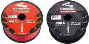 img 3 attached to 🔳 Audiopipe 12 Gauge Wire, Red & Black, 100 FT Each, Primary Stranded Copper CLAD, Power Ground