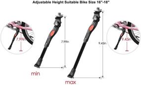 img 2 attached to Adjustable Center Mount Bicycle Kickstand for Kids Bike 16-18 inch - Aluminum Alloy Kick Stand for Mountain, Road, Adult & Sports Bicycles